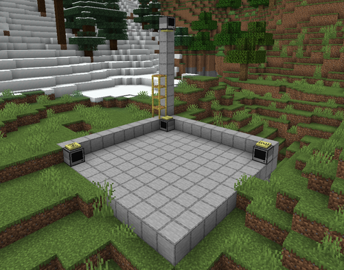 The same area as before, but with a computer in each corner.